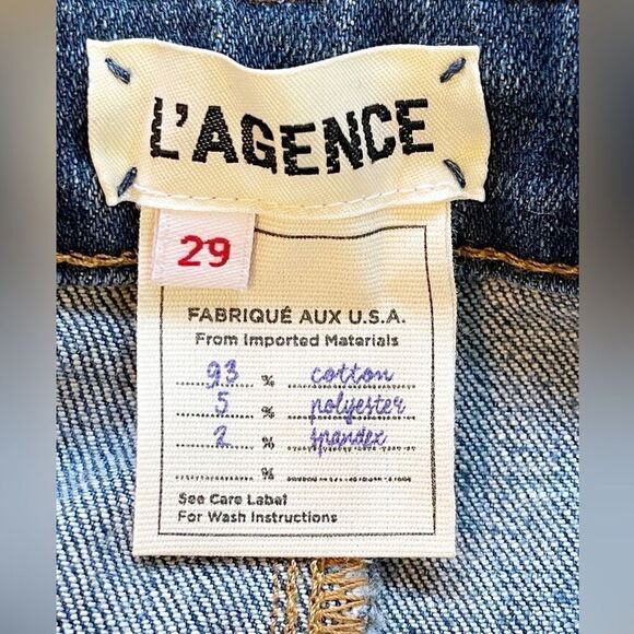 L'AGENCE Luna Chain Detail Ripped Skinny Jeans 29. New - Picture 10 of 12